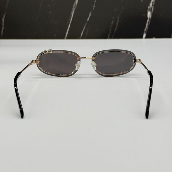 NEW OFF-WHITE OERI13M MIAMI 7607 SUNGLASSES UNISEX BLACK OVAL EYEWEAR